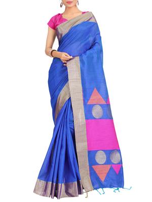 set of 2 zari bordered saree with blouse - 15484462 - Standard Image - 2