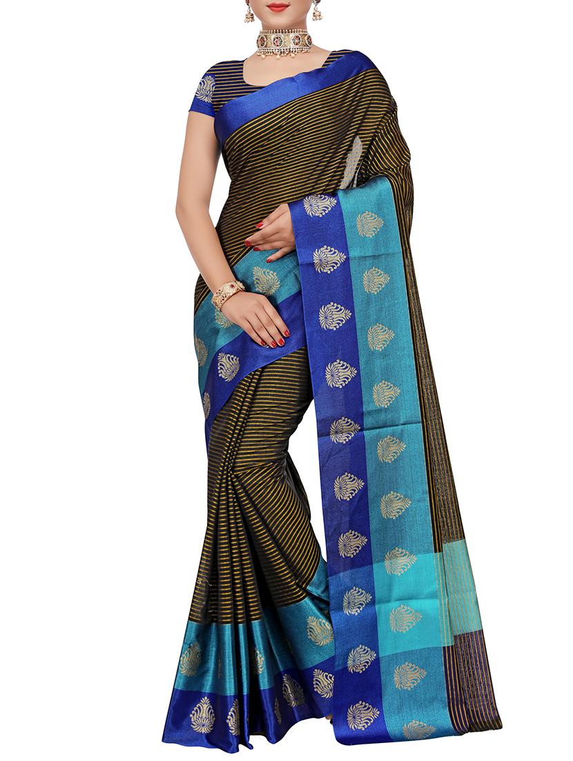 set of 2 zari bordered saree with blouse - 15484463 - Zoom Image - 2