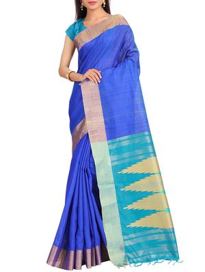 set of 2 zari bordered saree with blouse - 15484498 - Standard Image - 2
