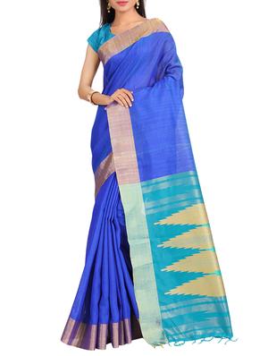 set of 2 zari bordered saree with blouse - 15484502 - Standard Image - 2