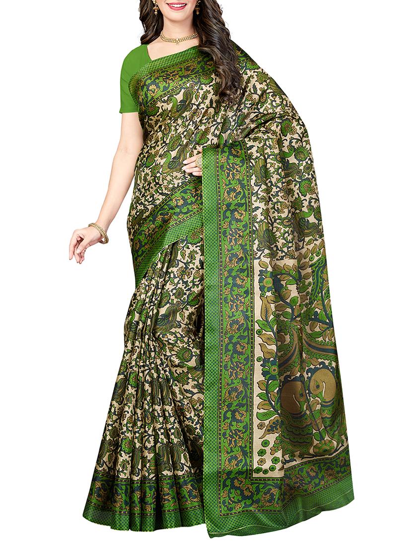 (set of 2) multicolor silk blend printed saree combo with blouse - 15484744 - Zoom Image - 5
