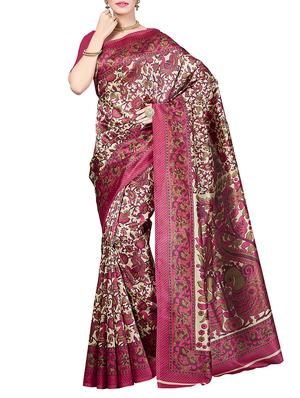 (set of 2) multicolor silk blend printed saree combo with blouse - 15484750 - Standard Image - 2