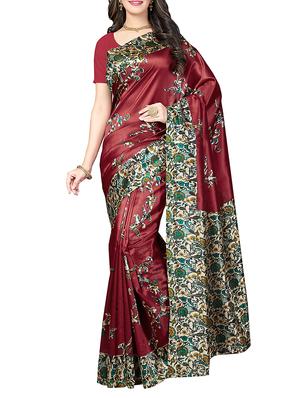 (set of 2) multicolor silk blend printed saree combo with blouse - 15484750 - Standard Image - 5