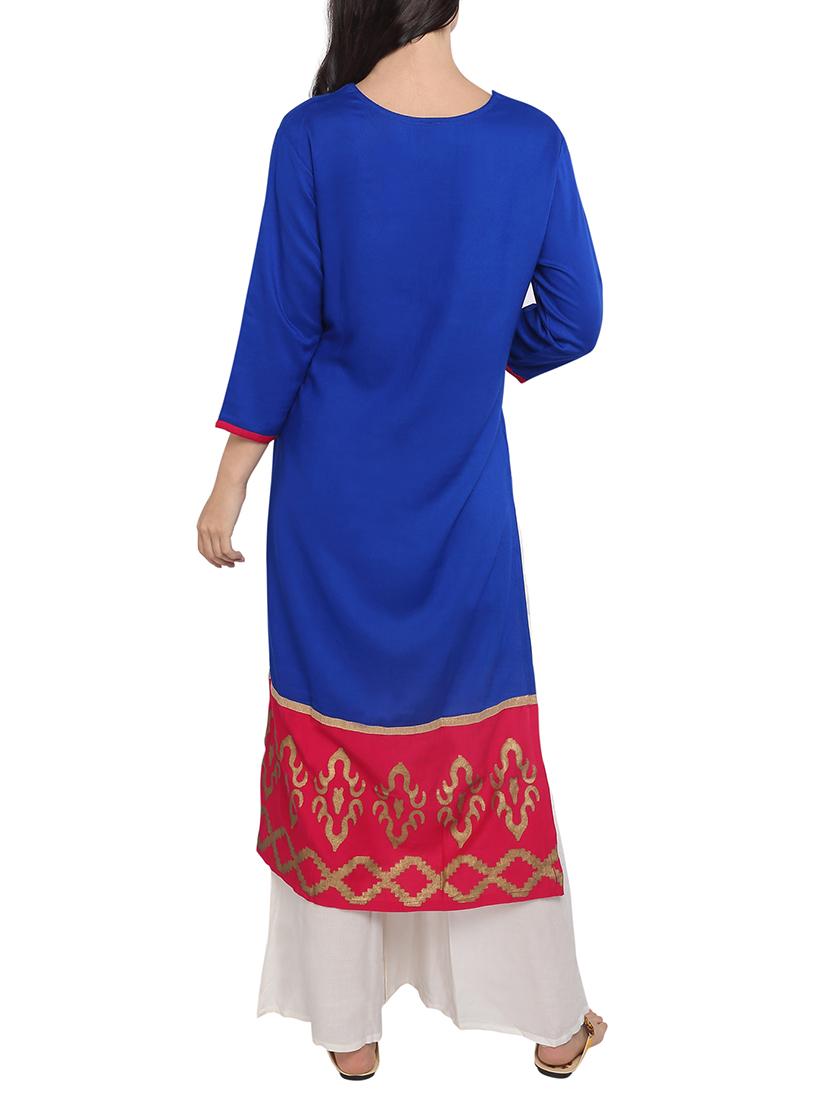 straight printed kurta - 15484891 - Zoom Image - 2