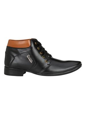 black leatherette low ankle boots - 15484943 - Standard Image - 2