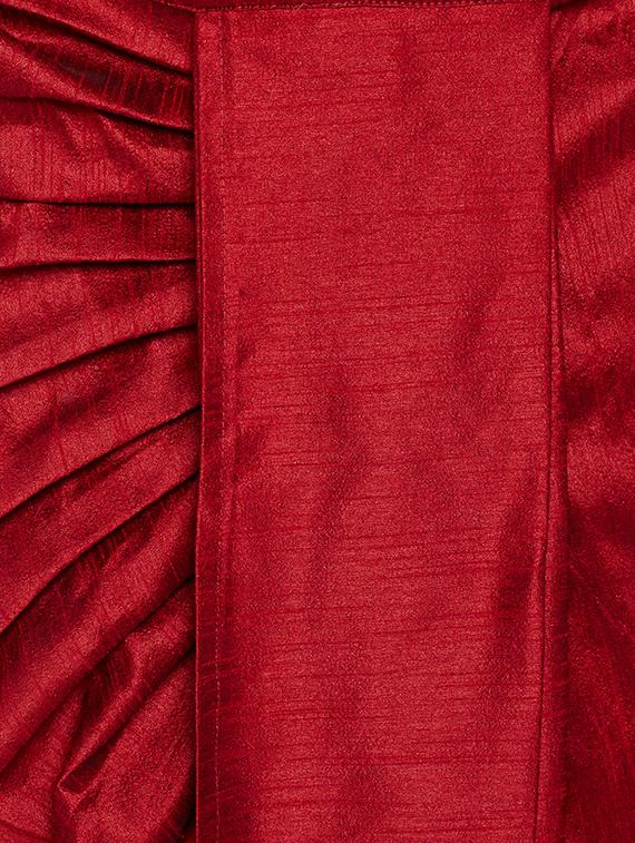 maroon silk blend dhoti kurta set with nehru jacket - 15485014 - Zoom Image - 5