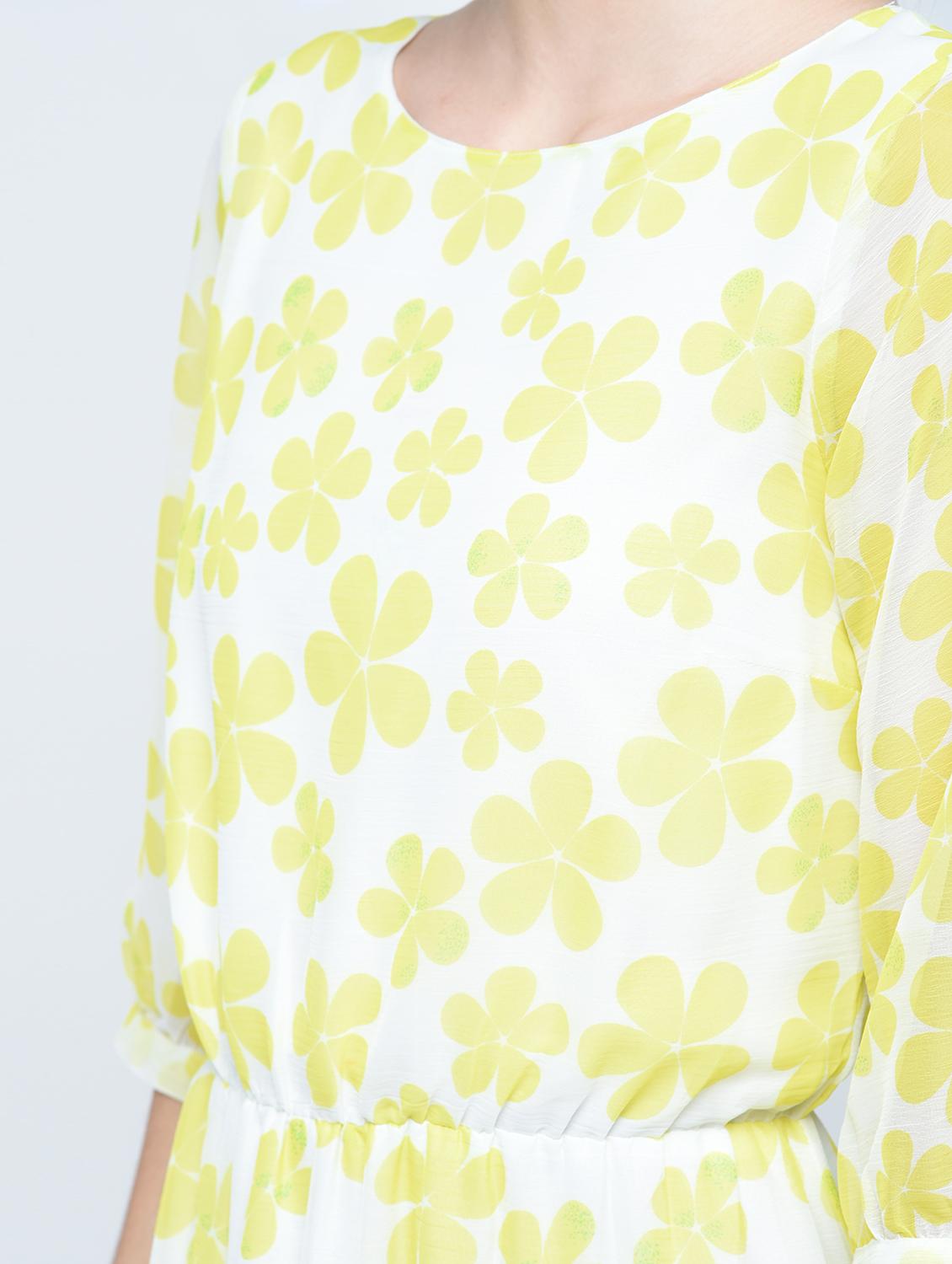 round neck printed maxi dress - 15486019 - Zoom Image - 5