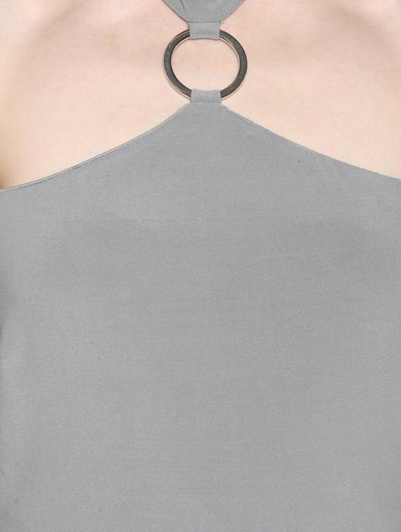ring detail choker neck maxi dress - 15486322 - Zoom Image - 5