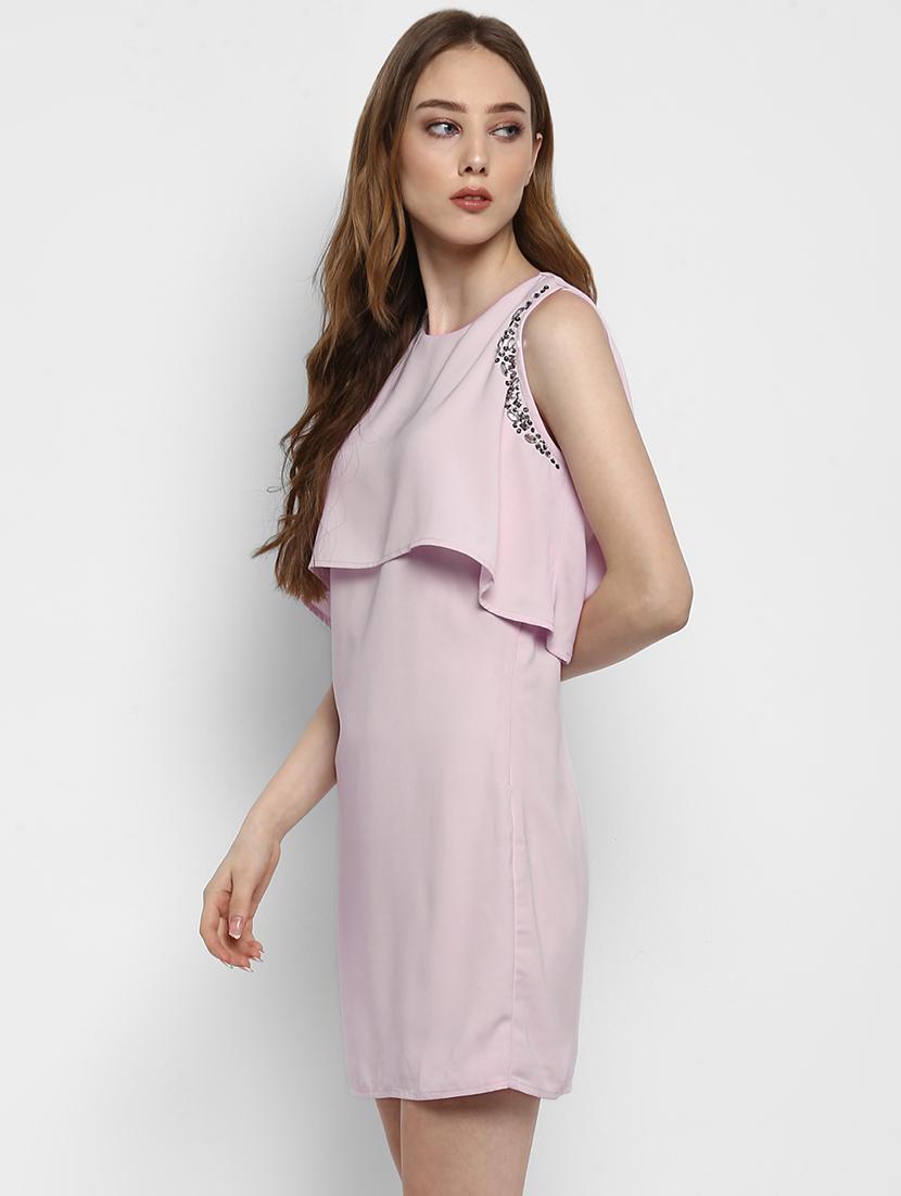 embellished armhole detail overlay dress - 15486346 - Zoom Image - 2