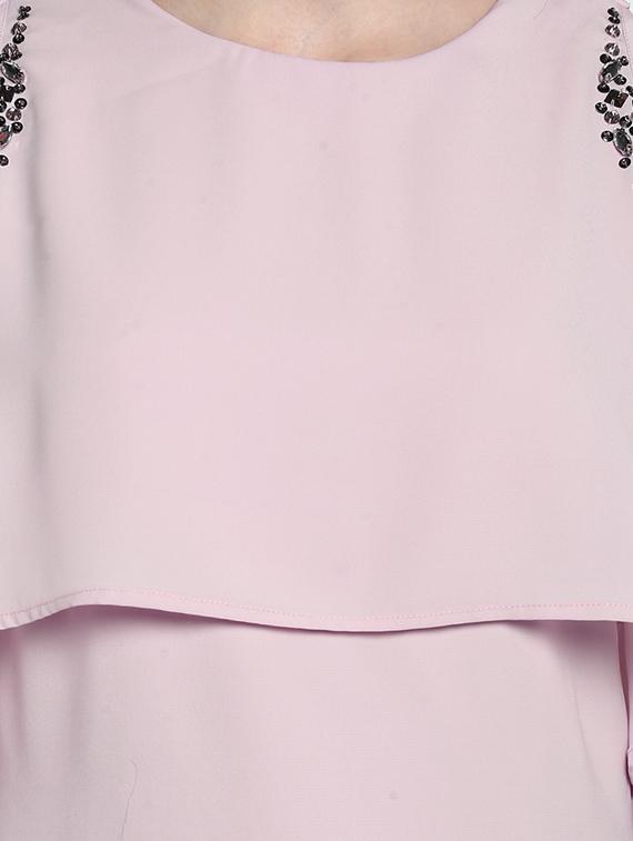 embellished armhole detail overlay dress - 15486346 - Zoom Image - 5