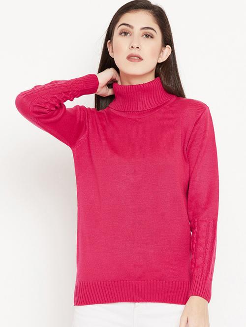 turtle neck cable knit pullover - 15486625 - Very Small Image - 1