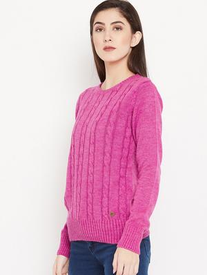 cable knit woolen pullover - 15486629 - Standard Image - 2