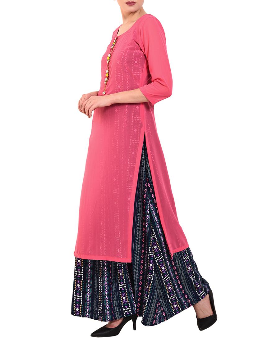 Layered embellished kurta - 15486871 - Zoom Image - 2