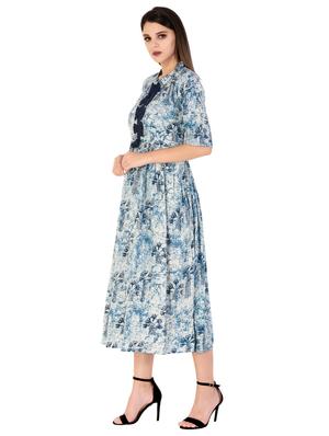 Flared bow detaling kurta - 15486924 - Standard Image - 2
