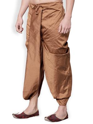 brown polyester dhoti - 15487732 - Standard Image - 2