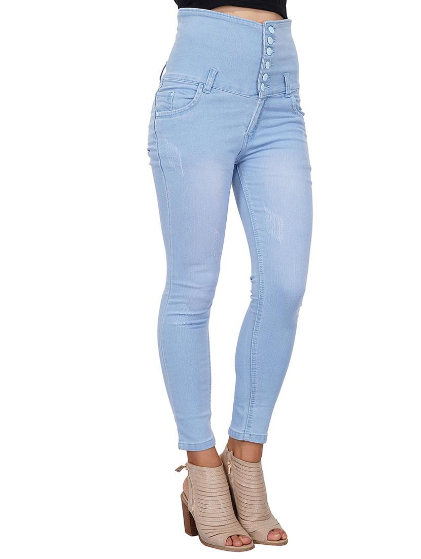 high waist distressed jeans - 15488363 - Zoom Image - 2