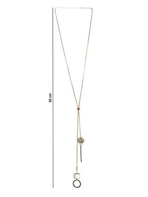 gold tone long necklace - 15490926 - Standard Image - 5
