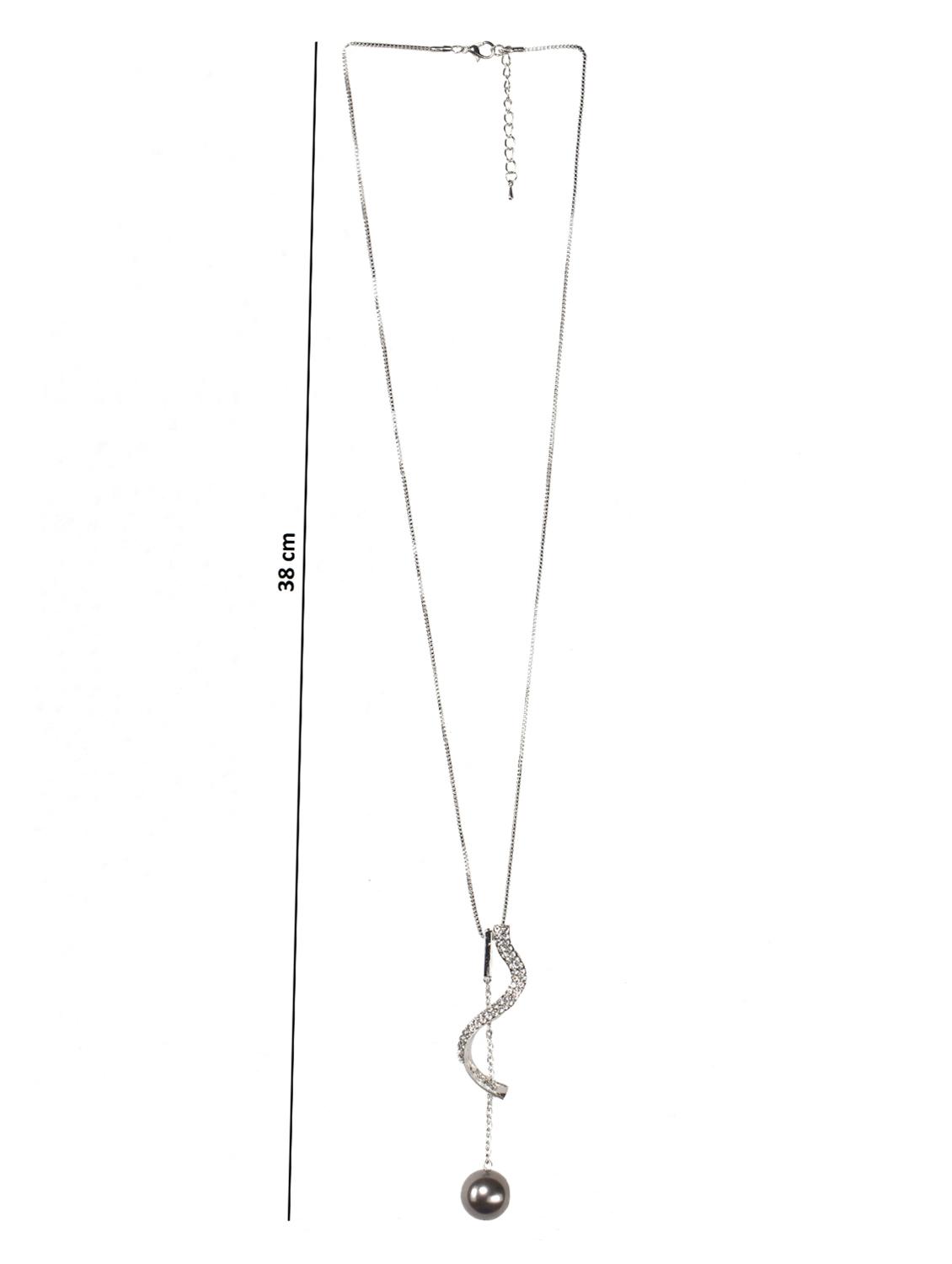 silver tone long necklace - 15490928 - Zoom Image - 5