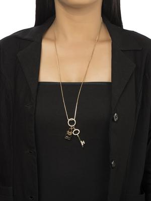 gold tone long necklace - 15490929 - Standard Image - 2