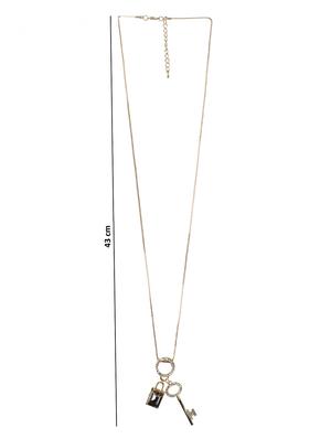 gold tone long necklace - 15490929 - Standard Image - 5