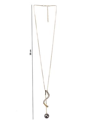 gold tone long necklace - 15490931 - Standard Image - 5
