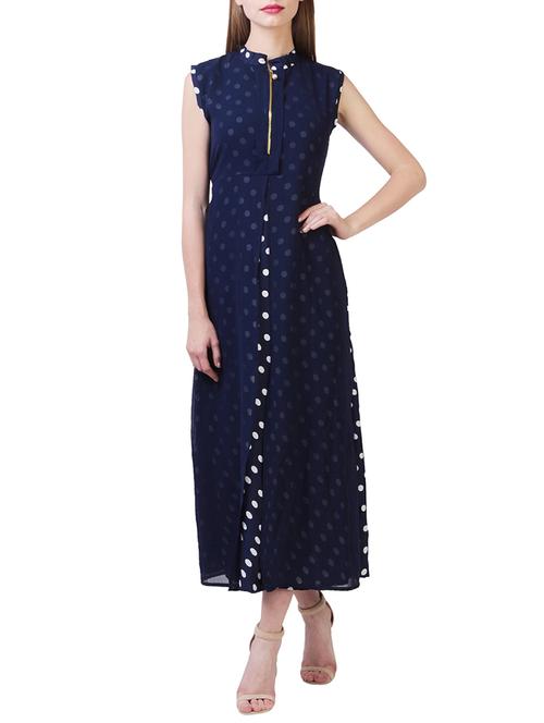 polka dotted layered belted dress - 15491013 - Standard Image - 1
