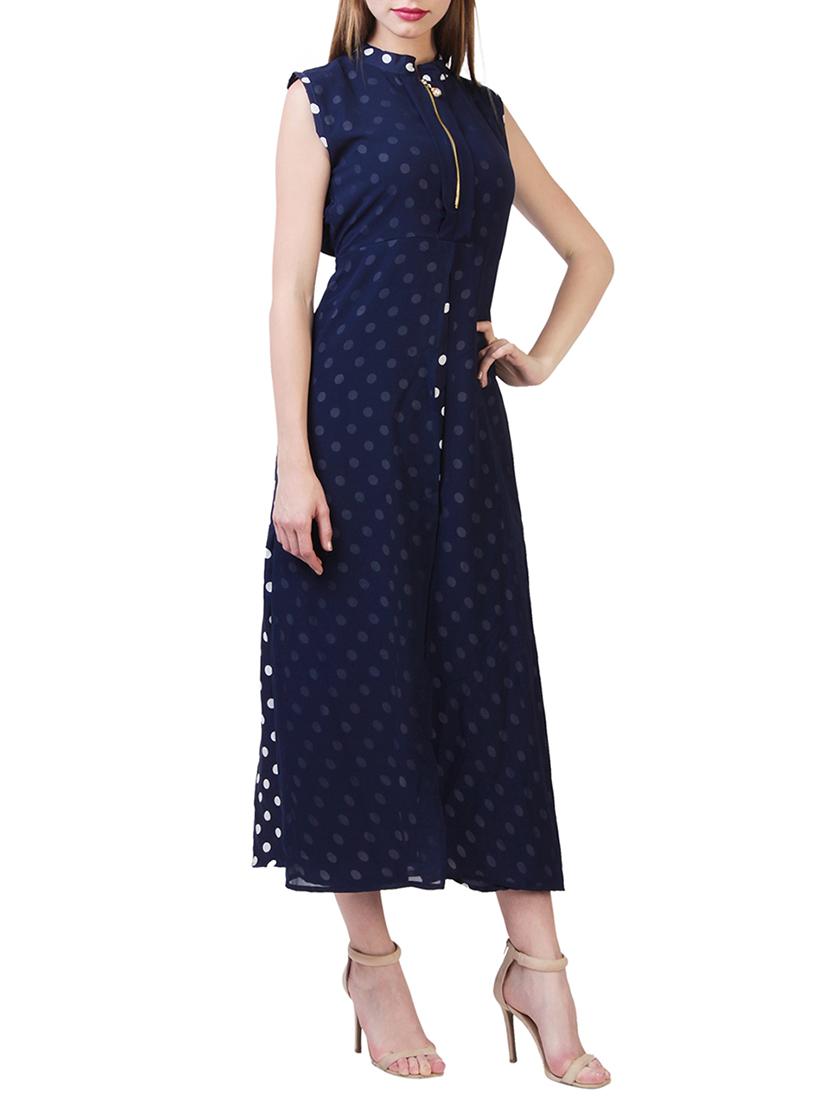 polka dotted layered belted dress - 15491013 - Zoom Image - 2