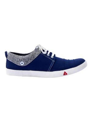 blue Canvas lace up sneakers - 15492011 - Standard Image - 2