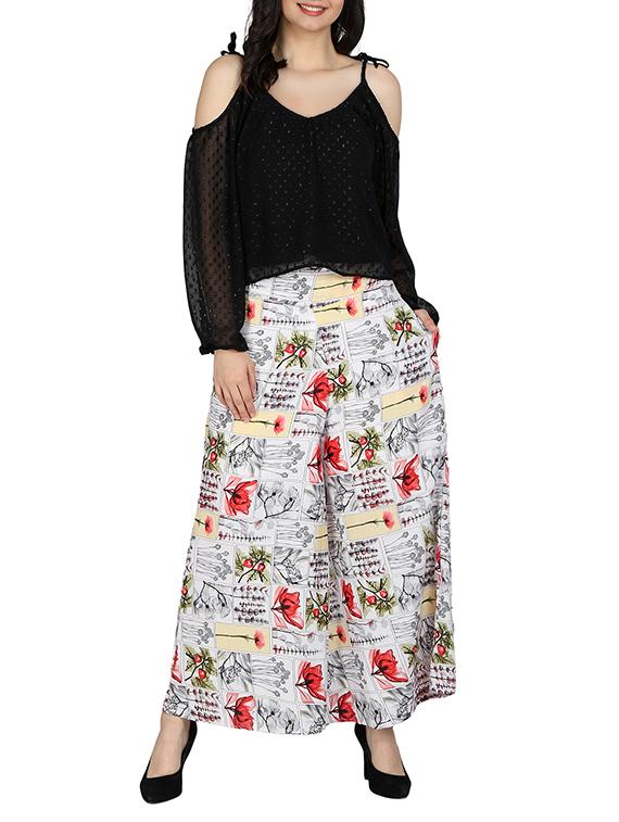 set of 2 printed flared palazzo - 15492098 - Zoom Image - 11