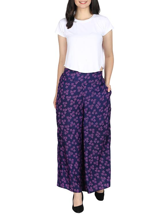 set of 2 printed flared palazzo - 15492105 - Zoom Image - 11