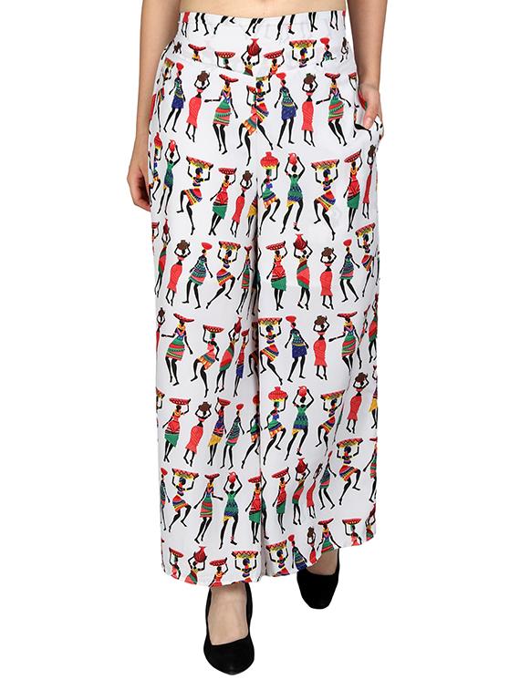 set of 2 printed flared palazzo - 15492114 - Zoom Image - 2