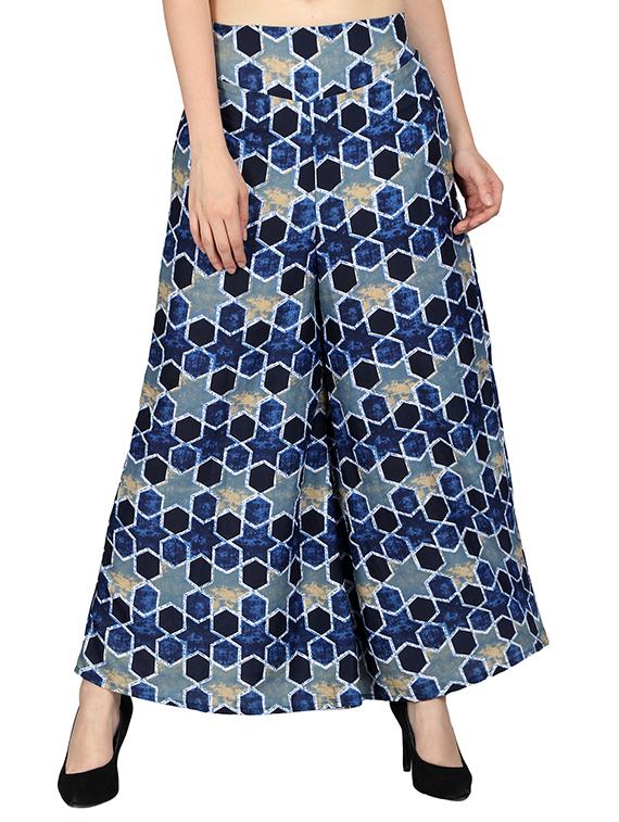 set of 2 printed flared palazzo - 15492118 - Zoom Image - 8