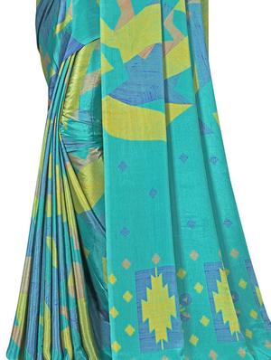 Geometrical printed saree with blouse - 15492215 - Standard Image - 2