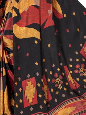 Geometrical printed saree with blouse - 15492217 - Standard Image - 2