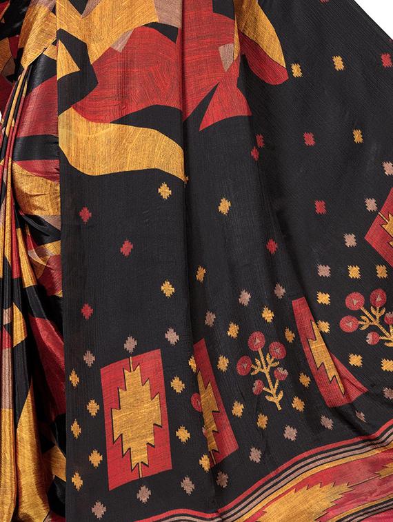 Geometrical printed saree with blouse - 15492217 - Zoom Image - 2