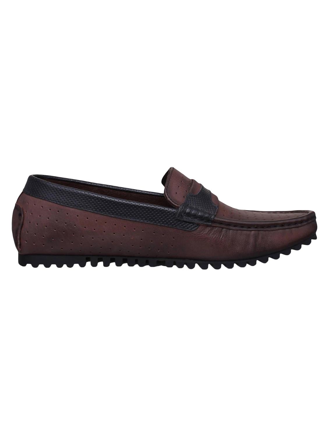 brown leather slip on loafers - 15492641 - Zoom Image - 2
