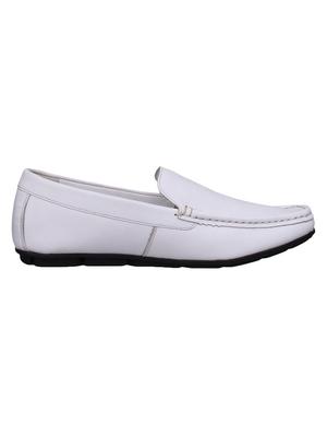 white leather slip on loafers - 15492647 - Standard Image - 2