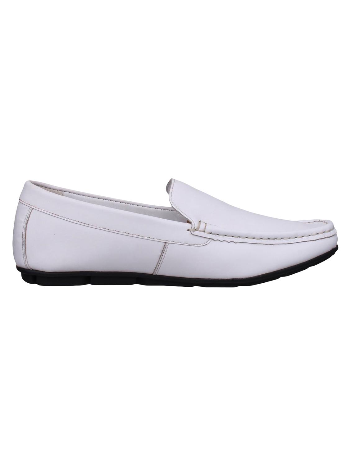 white leather slip on loafers - 15492647 - Zoom Image - 2