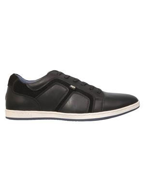 black Leather lace up sneakers - 15492756 - Standard Image - 2