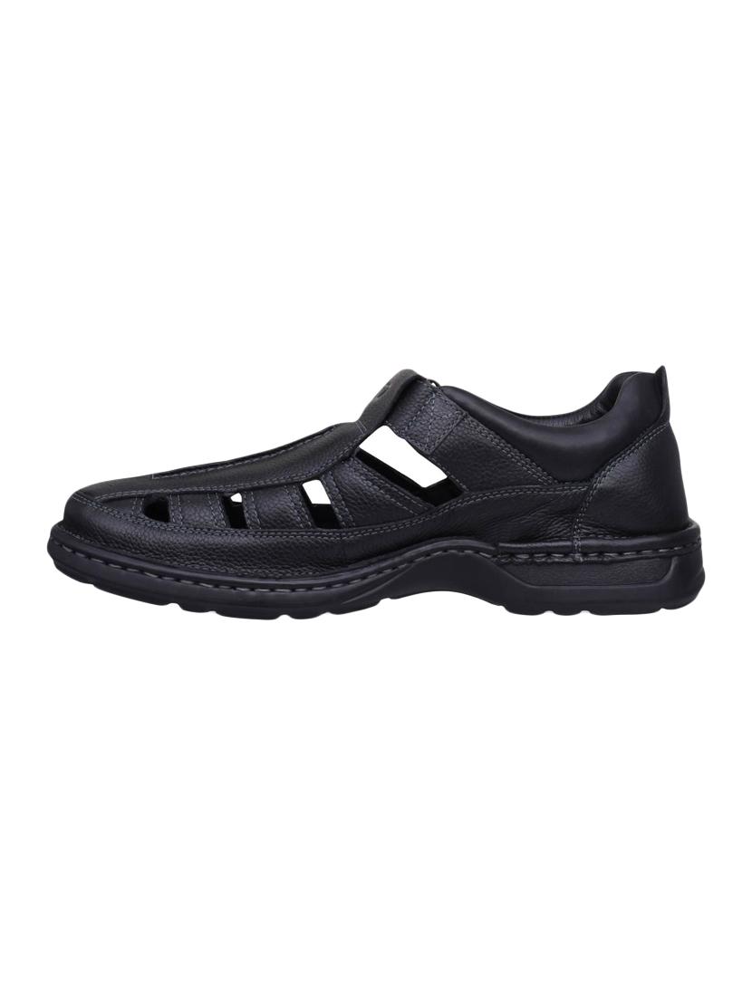 black leather slip on sandals - 15492878 - Zoom Image - 2