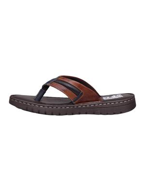 tan Leather toe separator slippers - 15492894 - Standard Image - 2