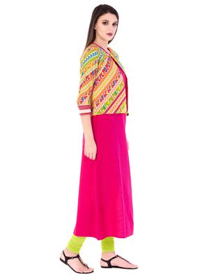 a-line kurta with jacket - 15493408 - Standard Image - 2