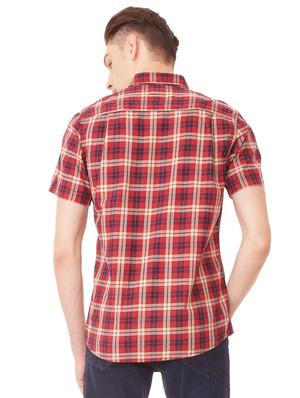 red cotton casual shirt - 15493487 - Standard Image - 2