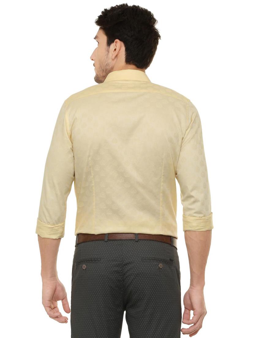 yellow cotton casual shirt - 15493493 - Zoom Image - 2