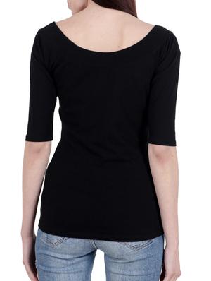 scoop neck raglan sleeved graphic patch top - 15493526 - Standard Image - 2