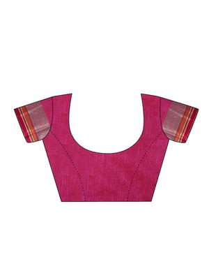 Zari bordered saree with blouse - 15493589 - Standard Image - 2