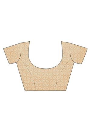 paisley printed saree with blouse - 15493599 - Standard Image - 2