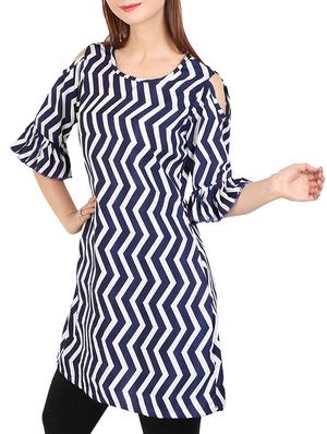 A-line chevron kurti - 15493744 - Standard Image - 2