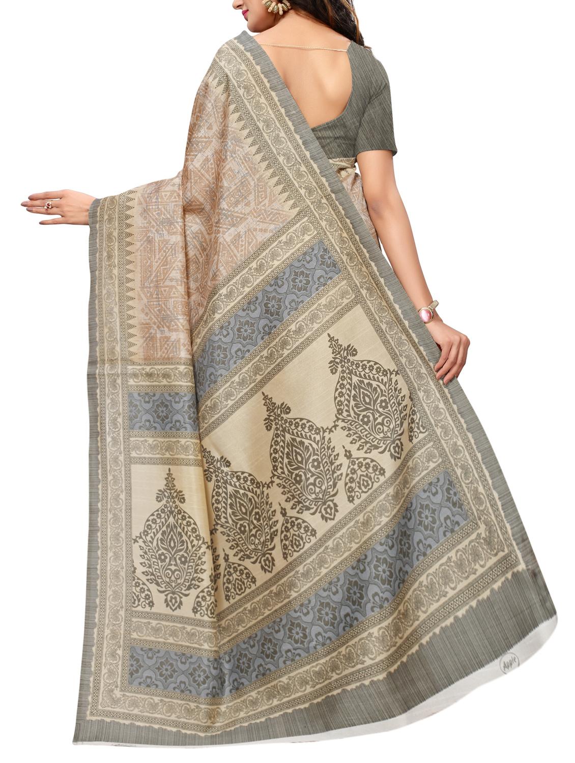 Geometrical printed saree with blouse - 15494218 - Zoom Image - 2