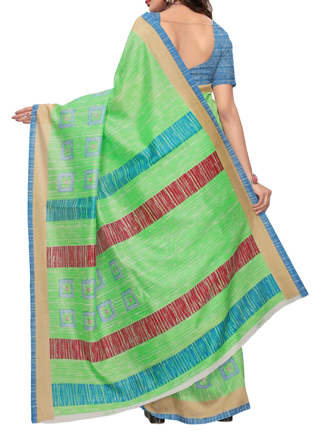 Geometrical printed saree with blouse - 15494220 - Zoom Image - 2